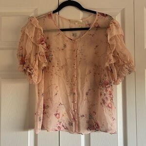 Love shack fancy floral top size L 🌸